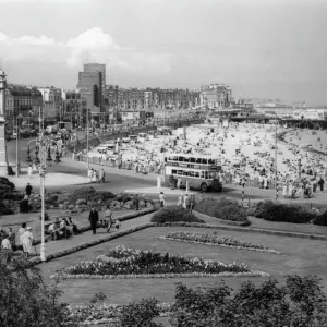 Margate Beach Print, Kent, England 1920s Margate Beach Print, Kent, England 1920s