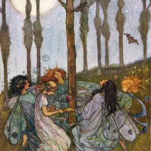 Fairies Dance in a Circle - Fairy Ring Print Fairies Dance in a Circle - Fairy Ring Print