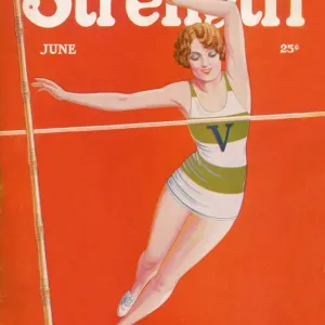 Female Pole Vaulter Print 1927 Female Pole Vaulter Print 1927