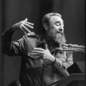 Fidel Castro - Havana Speech Print, 1993 Fidel Castro - Havana Speech Print, 1993