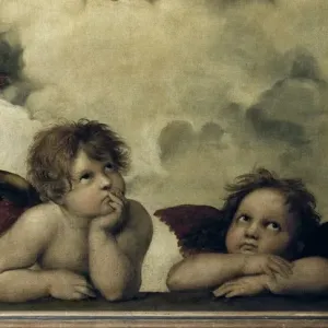 Raphael's The Sistine Madonna Print, 1512-1517 Raphael's The Sistine Madonna Print, 1512-1517