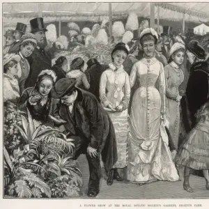 Print of a Victorian-era flower show at the Royal Botanic Society's Garden Print of a Victorian-era flower show at the Royal Botanic Society's Garden
