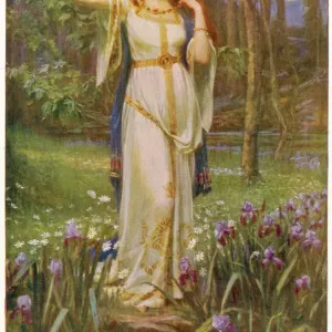 Freyja Print: Norse Goddess with Necklace Freyja Print: Norse Goddess with Necklace