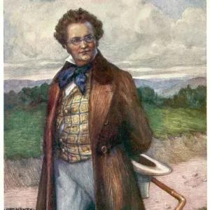 Franz Schubert Print - Austrian Composer in the Countryside
