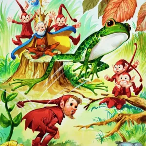 Mary Evans Prints Online: Frog with Elves Print Mary Evans Prints Online: Frog with Elves Print