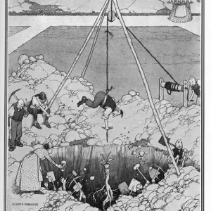 A Garden Guide - Extracting a Weed from a Lawn, 1920s Print A Garden Guide - Extracting a Weed from a Lawn, 1920s Print