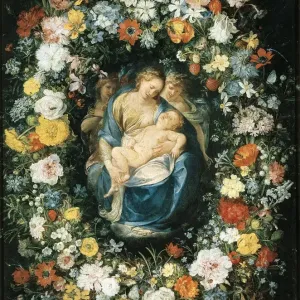 Mary Evans Prints Online: Garland with the Virgin Print Mary Evans Prints Online: Garland with the Virgin Print