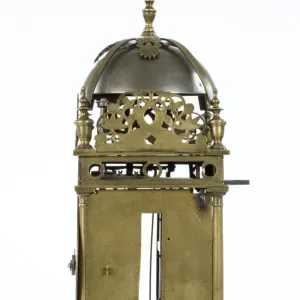 Print of a Brass and Metal Lantern Clock on Four Ball Feet, c.1660-1670 Print of a Brass and Metal Lantern Clock on Four Ball Feet, c.1660-1670