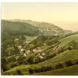 General view Print of Lee, Devon, England