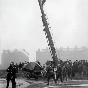 Glasgow Fire Drill Competition Print, Scotland circa 1911