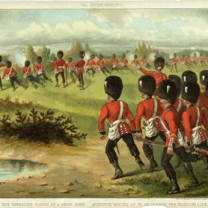 Grenadier Guards at a Sham Fight Print, 1896 Grenadier Guards at a Sham Fight Print, 1896