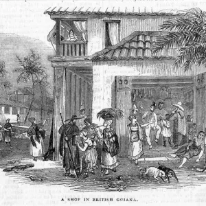 Guyana Georgetown Street Scene Print Guyana Georgetown Street Scene Print