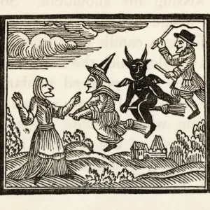 Halloween Print: Demon and Witches Halloween Print: Demon and Witches