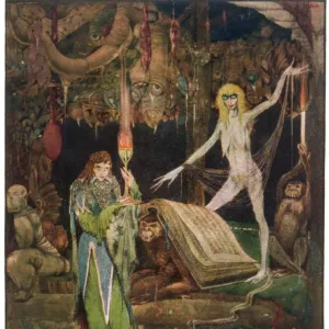 Faust in Witches Kitchen Print Faust in Witches Kitchen Print