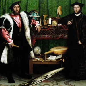 Hans Holbein the Younger's "The Ambassadors" Print, 1533 Hans Holbein the Younger's "The Ambassadors" Print, 1533