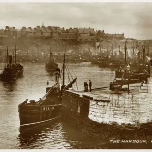 The Harbour at Wick, Scotland Print c. 1930s The Harbour at Wick, Scotland Print c. 1930s