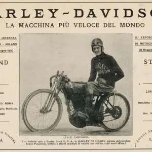 Harley-Davidson Print: Daytona Beach Land Speed Record