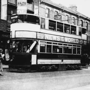 Harrow Road Tram, London circa 1920s Print Harrow Road Tram, London circa 1920s Print