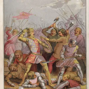 Henry V Engages French Infantry in Print Henry V Engages French Infantry in Print