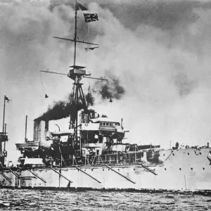 Early 20th Century Print of HMS Dreadnought Battleship Early 20th Century Print of HMS Dreadnought Battleship