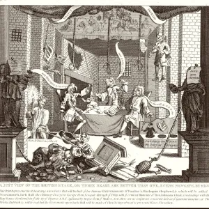 A Print of Hogarth's Newgate Scene A Print of Hogarth's Newgate Scene