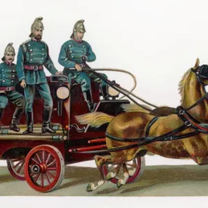 Horse Drawn Fire Engine Print Horse Drawn Fire Engine Print