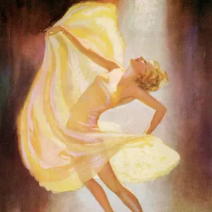 The Dancer Print in Diaphanous Yellow Dress The Dancer Print in Diaphanous Yellow Dress