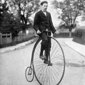 1870s Penny Farthing Bicycle Print 1870s Penny Farthing Bicycle Print