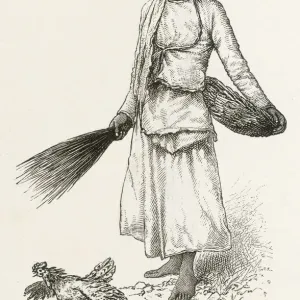 Indian Sweeper Print, Punjab Indian Sweeper Print, Punjab