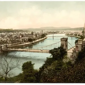 Inverness from Castle, Scotland Print, Late 19th Century Inverness from Castle, Scotland Print, Late 19th Century