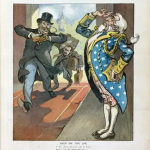 Theodore Roosevelt Returns to the White House Print Theodore Roosevelt Returns to the White House Print