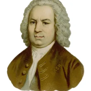 Johann Sebastian Bach Print - Engraved Portrait Johann Sebastian Bach Print - Engraved Portrait