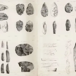Prehistoric Flint Tools Print Prehistoric Flint Tools Print