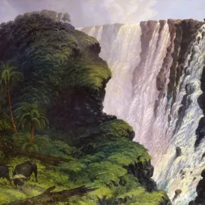 The Victoria Falls Print by Thomas Baines, circa 1860s The Victoria Falls Print by Thomas Baines, circa 1860s