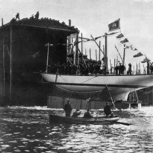 Launch of Shamrock III at Dumbarton Print, 17 March 1903 Launch of Shamrock III at Dumbarton Print, 17 March 1903