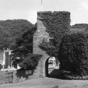 Medieval Print of Lee Abbey's Entrance in North Devon