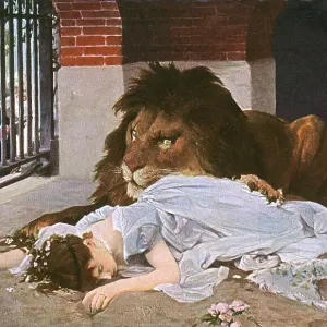 The Lion's Bride Print, Gabriel Cornelius Ritter von Max, 1908 The Lion's Bride Print, Gabriel Cornelius Ritter von Max, 1908