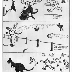 Englishmen's Cricket Struggles in Australia, 1921 Print Englishmen's Cricket Struggles in Australia, 1921 Print
