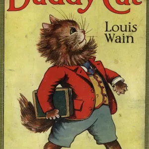 Louis Wain Print: Daddy Cat circa 1910s