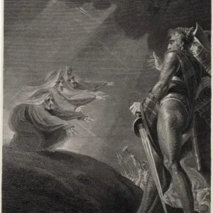 Macbeth and Witches Print, Act I Scene III Macbeth and Witches Print, Act I Scene III