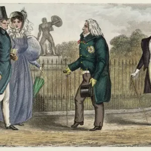 Print of Dandies in the Park Print of Dandies in the Park