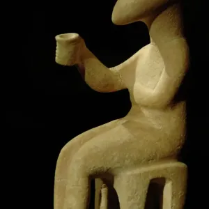 Cycladic Art Print: Man with a Glass (2800-2300 B.C.) Cycladic Art Print: Man with a Glass (2800-2300 B.C.)