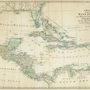 Caribbean Map Print Caribbean Map Print