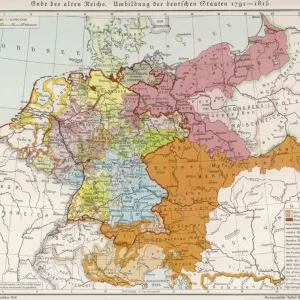 18th-Century German Map Print 18th-Century German Map Print