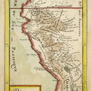 Carte du Pérou 1683 Mallet Carte du Pérou 1683 Mallet