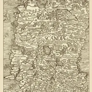 Scandinavian Print Map 1539 Scandinavian Print Map 1539