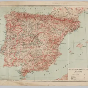 Map - Spain and Portugal, 1807-1814 Print, 1814 Map - Spain and Portugal, 1807-1814 Print, 1814