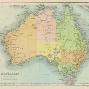 Australia 1860s Map Print Australia 1860s Map Print