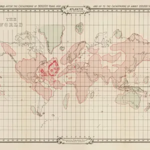 Atlantis Print: Map of the Lost City in Decline Atlantis Print: Map of the Lost City in Decline