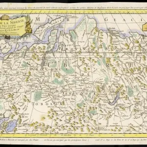 Siberia Map Print 1764 Siberia Map Print 1764